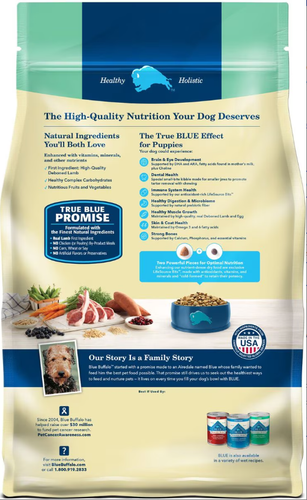Blue Buffalo Life Formula Puppy Lamb & Oatmeal Recipe Dry Dog Food 30 lb - Picture 2 of 9