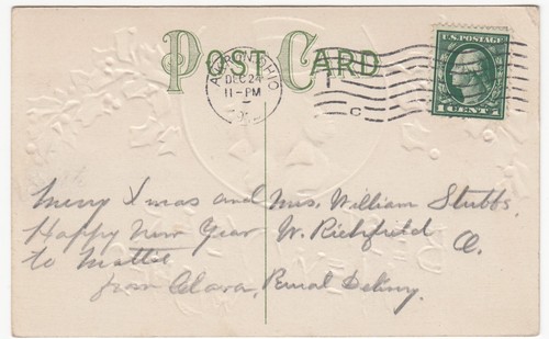 Uncle Sam - Beste Neujahrswünsche Vintage patriotische Urlaubspostkarte - Bild 2 von 2