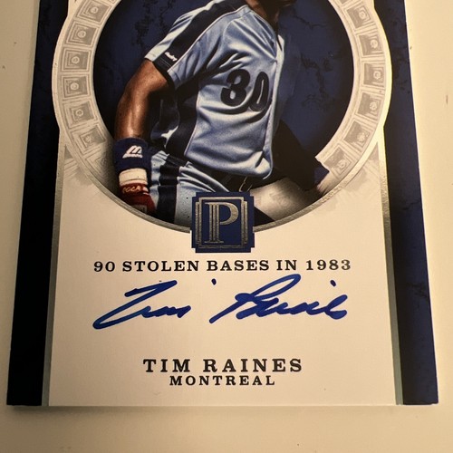 Tim Raines 2016 Panini Pantheon Baseball Milestone Scripts Autograph 19/99 EXPOS - Picture 3 of 11