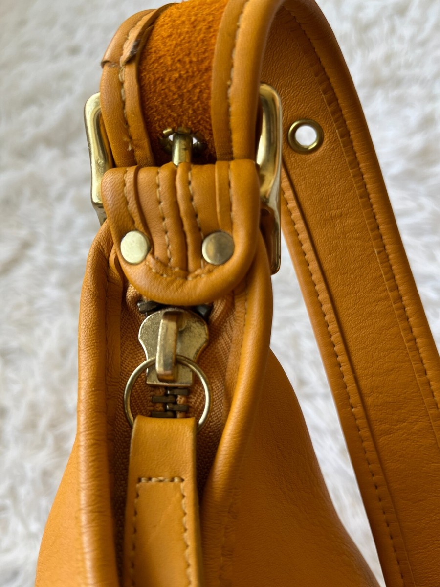 バッグ Vintage Coach XL Duffel Sac Yellow VINTAGE COACH DUFFLE SAC BUCKET SOULDER BAG PURSE #9085