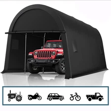 12x20ft Carport Canopy Heavy Duty Portable Garage with Removable Doors & Vents