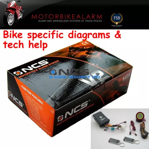 NCS V2 MOTORRAD MOTORRAD ALARM & WEGFAHRSPERRE FERNBEDIENUNG START