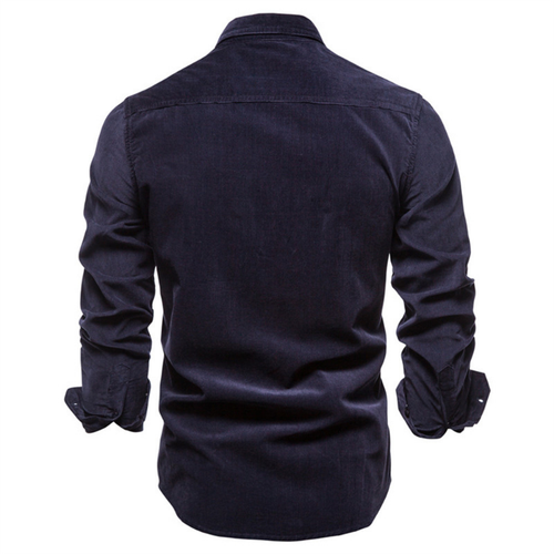 Men Corduroy Shirt Jacket Top Long Sleeve Casual Button Down Pocket Slim - Bild 10 von 19