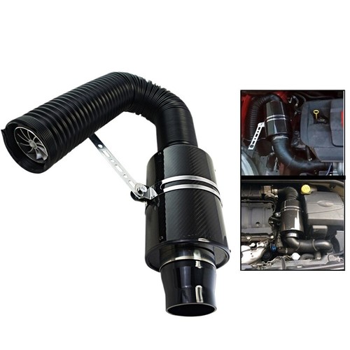 Lufteinlass mit Lüfter Universal Racing Kohlefaser Kaltzufuhr Induktion Kit - Bild 1 von 8