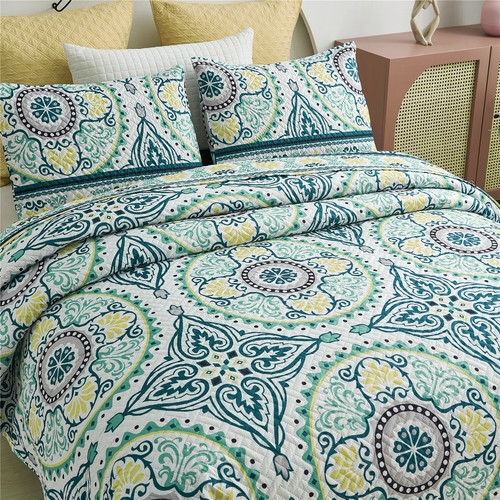 3 Piece Hohemia Style Quilt Set  Bedspread and Coverlets - Picture 3 of 53