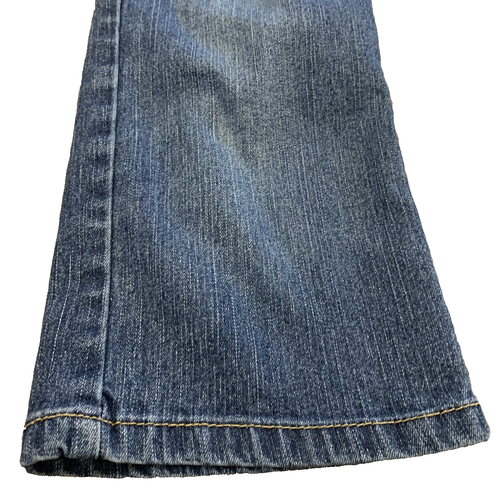 Vintage Bongo Jeans Bootcut Hippie Bohemian Youth Sz 8 Embroidered Flowers - Picture 4 of 9
