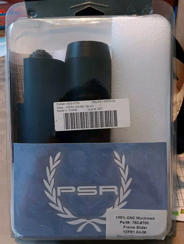 PSR NEGRO Cuadro Deslizante Sin PIEZA CORTADA# 750-6700 YZFR1 04-06 Yamaha YZF-R1 NUEVO Foto 2 de 4