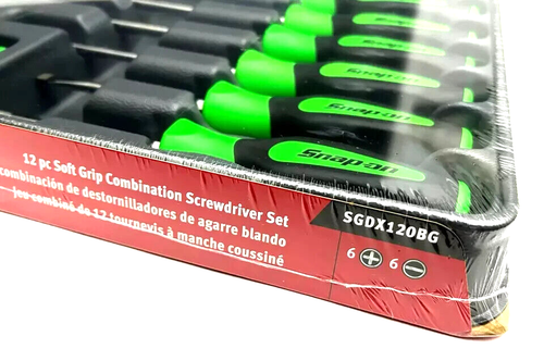 Nuevo Juego de destornilladores Snap-on™ Instinct Power verde mango suave 12 piezas SGDX120BG - Imagen 5 de 9