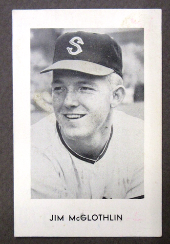 1965 Jim McGLOTHLIN Seattle Angels Popcornkarte höherwertiger PCL Baseball