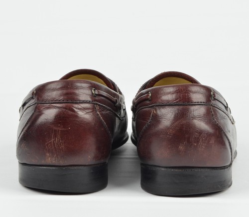 FLORSHEIM Royal Imperial Mens 11D Loafer MocToe Tassel Boat Shoe Leather Maroon - Picture 8 of 11