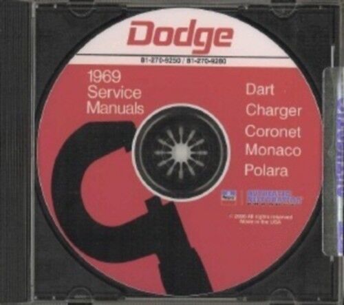 DODGE 1969 Charger/Dart/Super Bee Shop Manual CD 69 - Bild 1 von 1