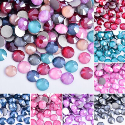 ss3-ss30 Crystal Mocha Flat back no hot fix Glass Rhinestone Nail Art DIY Jewelr