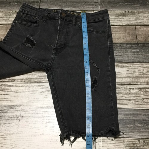 Pantalones Cortos de Jean American Eagle Extreme Flex Para Hombre 30 Gris Dobladillo Crudo Entrepierna 9.5 - Imagen 5 de 9