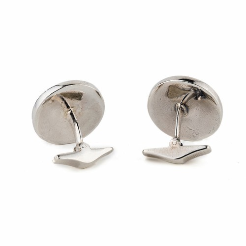 Athena Greek Coin Cufflinks Greek Goddess 925 Sterling Silver - Picture 2 of 3
