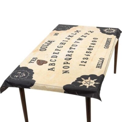Ouija Board Table Cloth & Planchette Coaster Adult Natural Ouija Board Table Cloth & Planchette Coaster Adult Natural