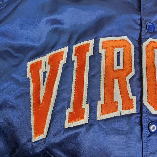 Vintage 90s University of Virginia Team Issued Satin Jacket Powers MFG Size 48 - Picture 8 of 13