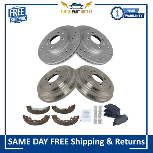 Nuevo kit de pastillas de freno delanteras y traseras y rotor, zapata y batería para Hyundai Kia 2006-2011 - Imagen 1 de 8