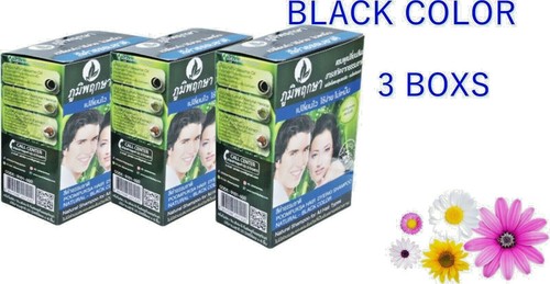 Champú para teñir el cabello Poompuksa color natural permanente instantáneo orgánico herbal x3 - Imagen 13 de 20