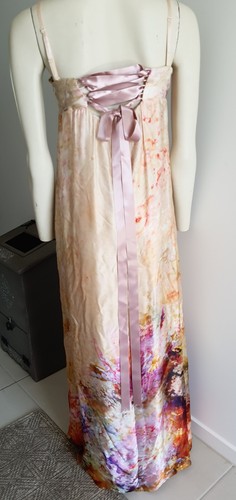Silk Long Flowy Summer Dress With Ribbon Detail - Picture 2 of 8