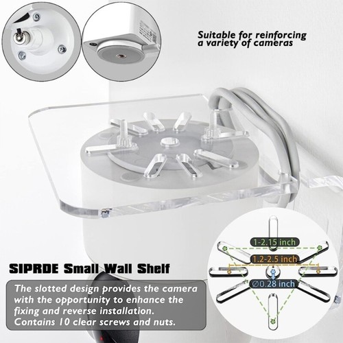 Versatile Acrylic Small Speaker Wall Mount Bracket Strong Mounting Shelf - 第 5/8 張圖片
