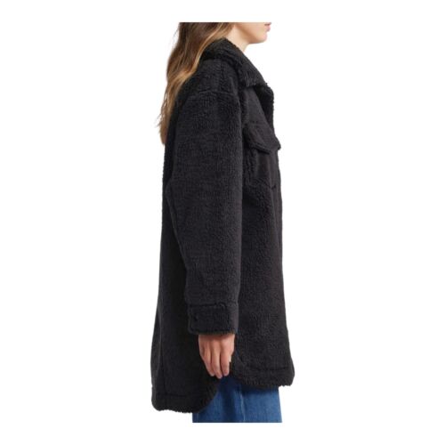 UGG FRANKIE UGGFLUFF SHIRTJACKET BLACK JACKET WOMEN'S SIZE L LARGE - Picture 4 of 5