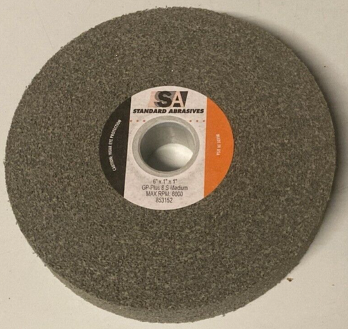 RUOTA SBAVATRICE GRANA MED 6" X 1" X 1" 8S ABRASIVI STANDARD 853152 - Foto 1 di 3
