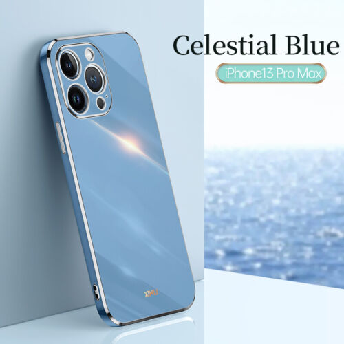 Funda para iPhone 16 Pro Max 15 14 Pro Max a prueba de golpes chapada silicona cubierta suave - Imagen 17 de 28