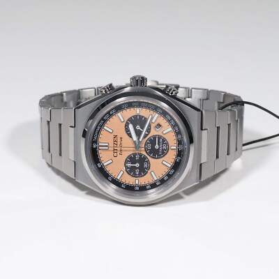 Citizen Zenshin Super Titanium Men's Salmon Dial Chronograph