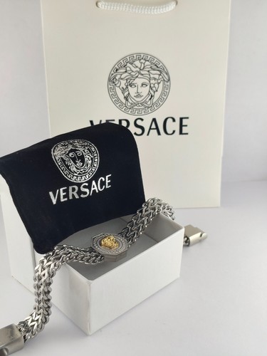 Luxury Versace Men's Stainless Steel Bracelet | Free Shipping | With Box