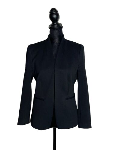 J. Crew 365 Blazer Women 4 Black Going Out Classic Fitted Open Career Jacket - Picture 3 of 10