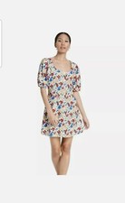 RIXO for Target Floral Short Sleeve  Button-Up Dress Size 6 NEW