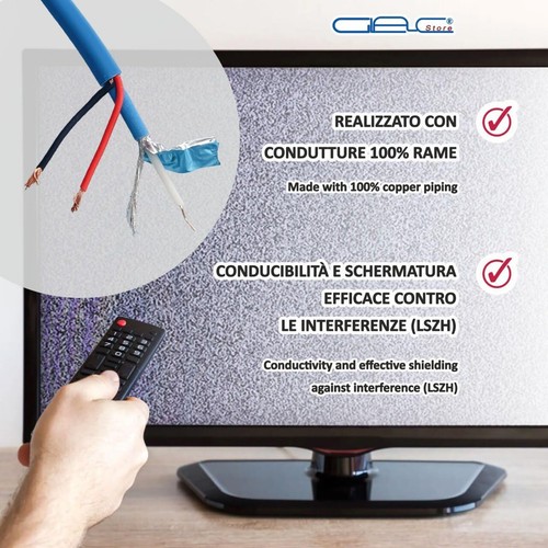 Câble coaxial Mini RG59 100m vidéo et alimentation combinée 75 Ohm 4K Ultra H... - Photo 7/9