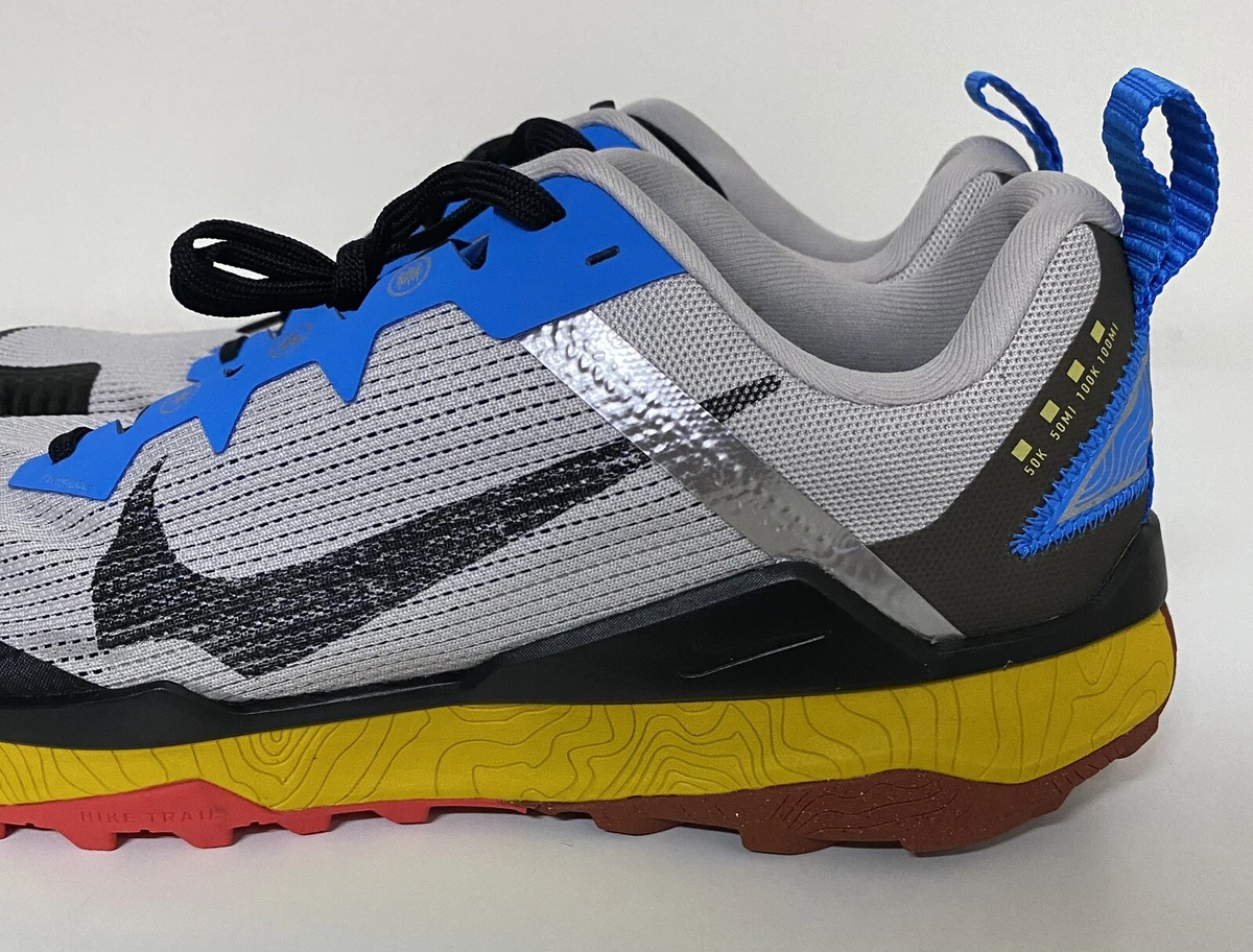 Nike Wildhorse 8 Mens Sz 9.5 Light Iron Ore Blue Black Trail Running DR2686 003
