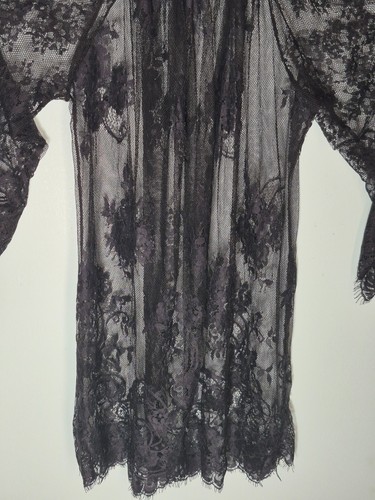 Damen-Spitzentop Größe Large Blumenmuster dunkel Fairycore Witchy Goth Emo Whimsigoth - Bild 4 von 8