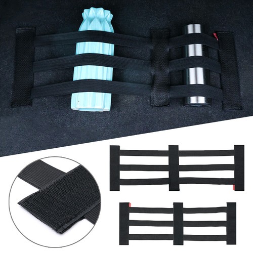 Adjustable Car Trunk Organizer Elastic Fixed Strap Belts Storage Tape Black - Picture 6 of 12