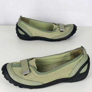 womens green slip on shoes