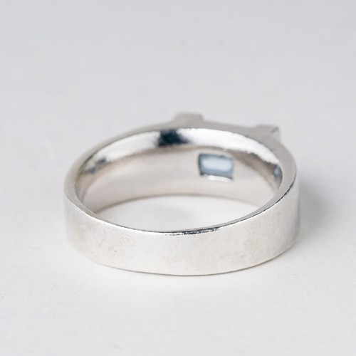 Silber Ring 925 Blauer Stein Größe 54 (17,2 mm Ø) 5 g - Picture 4 of 7