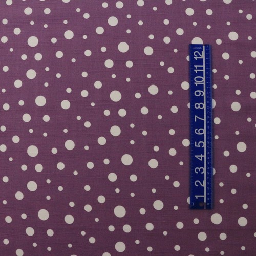 DURALEE DOTSON GRAPE PURPLE WHITE POLKA DOT COTTON MULTIUSE FABRIC BY YARD 54"W - Picture 4 of 6