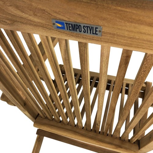 Tempo Style - 2er Set Klappstühle mit Armlehnen aus Teakholz - Pinta - Bild 10 von 16