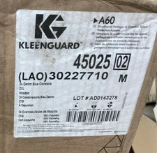 KLEENGUARD 45025 DENIM COVERALL  Hood 2XL Blue, 24/Case