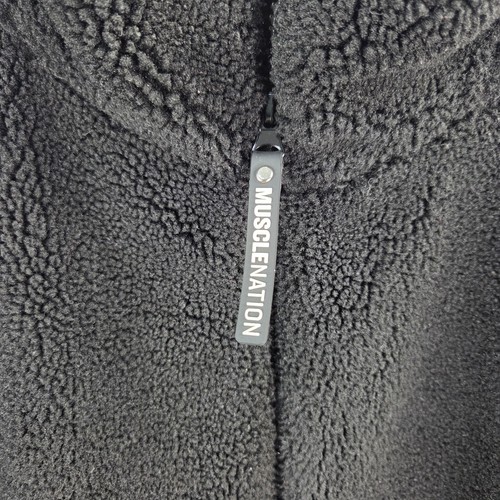 Muscle Nation Jacket Womens Extra Large Black Zip Fleece Pile 11967 - Bild 8 von 10