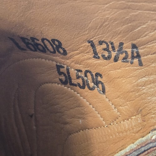 Botas vaqueras occidentales vintage Lucchese Classics L6608 para hombre 13,5 A negras cereza - Imagen 11 de 11