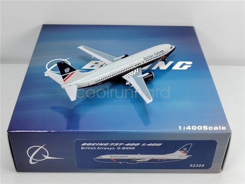 1:400 PandaModel Birtish Airways B737-400 G-BNNK Aircraft +Free Tractor - Picture 6 of 9