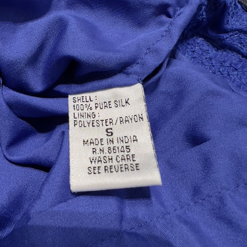 Vintage 80s-90s Andretta Donatello 100% Silk Fully Beaded Blue Gown Dress Size S - Picture 15 of 22