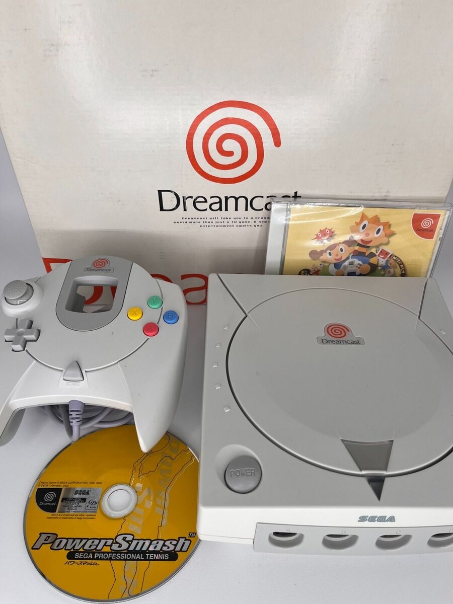 Japanese Sega Dreamcast console HKT-3000 + box, PowerSmash Japanese Sega Dreamcast console HKT-3000 + box, PowerSmash