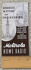 1939 Motorola Home Car Radio Dealer Brochure Models 59 T-1 T-2 T-3 T-4 T-5 8-60