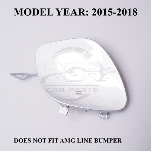 Frente tow hook cover para Mercedes Clase C W205 Lujo 15-18 Iridio Plata 775 - Imagen 1 de 15