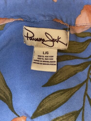 Panama Jack Bold Floral Hawaiian SHORT SLEEVE BUTTON UP SHIRT Large L - Picture 3 of 7