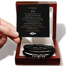 To My Son Bracelet, Love You Forever Bracelet, Love Bracelet from Mom, Dad