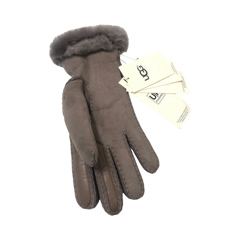UGG女式羊皮暴露暴风雨灰色修身科技手套剪羊毛1089889 — 第 3/4 张图片